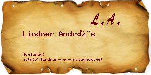 Lindner András névjegykártya