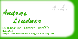 andras lindner business card